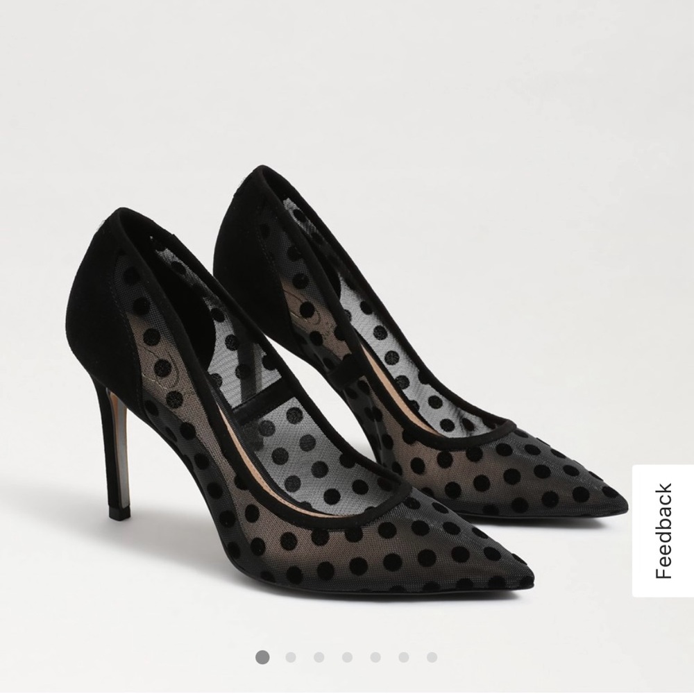 Sam Edelman polka dot mesh heel